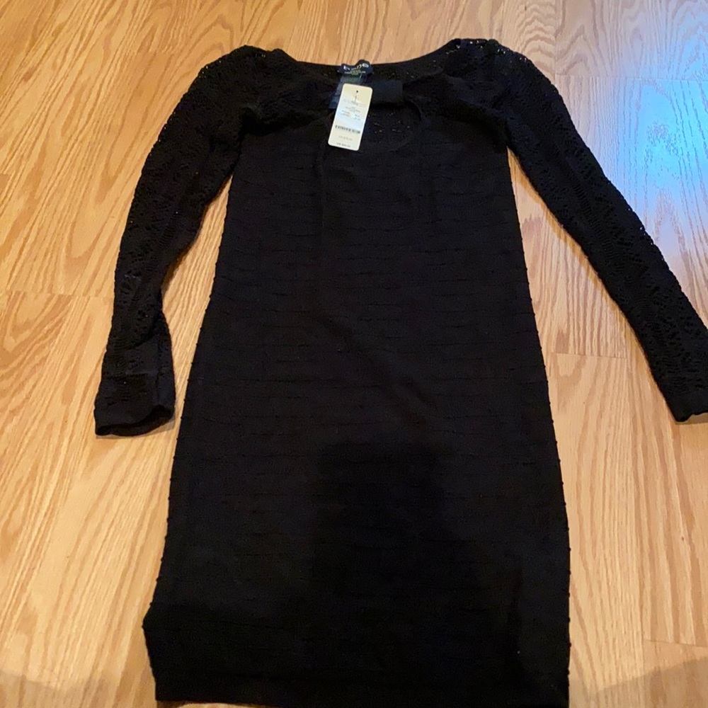 Bebe Black Body con Dress Size Petite/Small